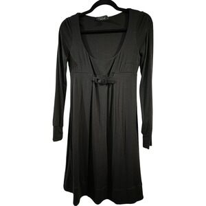 Twin-Set Simona Barbieri Small Black Long-Sleeved Mini Dress Italian